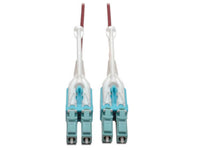 Eaton Tripp Lite N821-02M-MG-T 10G Duplex Multimode 50/125 OM4 LSZH Fiber Optic Cable (LC/LC), Push/Pull Tabs, Magenta, 2 m