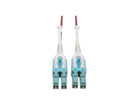 Eaton Tripp Lite N821-08M-MG-T 10G Duplex Multimode 50/125 OM4 LSZH Fiber Optic Cable (LC/LC), Push/Pull Tabs, Magenta, 8 m