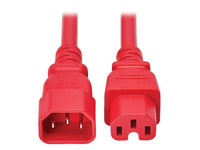 Eaton Tripp Lite P018-010-ARD Power Cord C14 to C15 - Heavy-Duty, 15A, 250V, 14 AWG, 10 ft. (3.1 m), Red