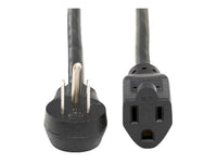 Eaton Tripp Lite P024-001-13A15D Power Extension Cord, Right-Angle NEMA 5-15P to NEMA 5-15R - 13A, 120V, 16 AWG, 1 ft. (0.31 m), Black