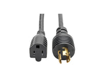 Eaton Tripp Lite P025-001 Power Cord Adapter, NEMA 5-15R to NEMA L5-15P - Heavy-Duty, 15A, 120V, 14 AWG, 1 ft. (0.31 m), Black