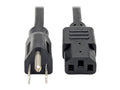 Eaton Tripp Lite P030-002-5 Desktop Computer Power Cord, NEMA 5-15P to C13, 5-Pack - 10A, 125V, 18 AWG, 2 ft. (0.61 m), Black