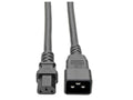 Eaton Tripp Lite P032-007 C20 to C13 Power Cord for Computer - Heavy-Duty, 15A, 100-250V, 14 AWG, 7 ft. (2.13 m), Black