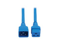 Eaton Tripp Lite P036-006-ABL Power Extension Cord, C20 to C19 - Heavy-Duty, 20A, 250V, 12 AWG, 6 ft. (1.8 m), Blue