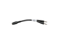 Eaton Tripp Lite P318-06N-FMM 3.5 mm 4-Position to 3.5 mm 3-Position Audio Headset Splitter Adapter Cable (F/2xM), 6 in. (15.2 cm)