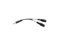 Eaton Tripp Lite P318-06N-MFF 3.5 mm 3-Position to 3.5 mm 4-Position Audio Headset Splitter Adapter Cable (2xF/M), 6 in. (15.2 cm)