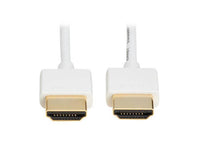 Eaton Tripp Lite P569-010-SLIM-W Slim High-Speed HDMI Cable with Ethernet and Digital Video with Audio, UHD 4K 60 Hz (M/M), White