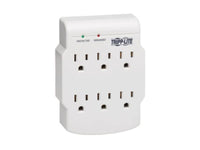 Eaton Tripp Lite SK6-0/SPIKEBLOK Protect It 6-Outlet Low-Profile Surge Protector, Direct Plug-In, 750 Joules, Diagnostic LED