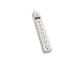 Eaton Tripp Lite STRIKER Protect It 7-Outlet Surge Protector, 6 ft. Cord, 1080 Joules, Diagnostic LED, Light Gray Housing