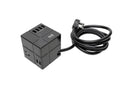 Eaton Tripp Lite TLP366CUBEUSBB Protect It 3-Outlet Power Cube Surge Protector - 6 USB-A Ports (7.2A Shared), 6 ft. (1.83 m) Cord