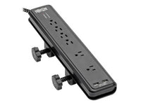 Eaton Tripp Lite TLP608DMUAM Safe-IT 6-Outlet Surge Protector, 2 USB Charging Ports, 8 ft. Cord, 5-15P Plug, 2100 Joules
