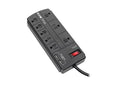 Eaton Tripp Lite TLP88USBB 8-Outlet Surge Protector with 2 USB Ports (2.1A Shared) - 8 ft. (2.43 m) Cord, 1200 Joules, Black