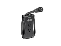 Eaton Tripp Lite TRAVELER3USB Protect It 3-Outlet Travel-Size Surge Protector - 5-15R Outlets, 2 USB Ports, 5-15P Input, 1050 Joules, Black