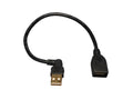 Eaton Tripp Lite U005-10I USB Extension Cable (USB-A Right-Angle M to USB-A F), 10-in. (25.4 cm)
