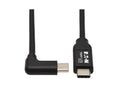 Eaton Tripp Lite U040-02M-C-5ARA USB-C Cable (M/M) - USB 2.0, 5A (100W) Rated, Right-Angle Plug, Black, 2 m (6.6 ft.)