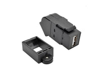 Eaton Tripp Lite U060-000-KPA-BK USB 2.0 All-in-One Keystone/Panel Mount Angled Coupler (F/F), Black