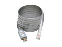 Eaton Tripp Lite U209-006-RJ45-X USB-A to RJ45 Serial Rollover Cable (M/M) - Cisco Compatible, 250 Kbps, 6 ft. (1.83 m), Gray