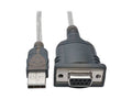 Eaton Tripp Lite U209-18N-NULL USB to Null Modem Serial FTDI Adapter Cable with COM Retention (USB-A to DB9 M/F), 18-in. (45.72 cm)