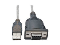 Eaton Tripp Lite U209-18N-NULL USB to Null Modem Serial FTDI Adapter Cable with COM Retention (USB-A to DB9 M/F), 18-in. (45.72 cm)