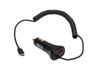 Eaton Tripp Lite U280-C02-30W-C6 Dual-Port USB Car Charger with 30W Charging - USB-C (18W) QC 3.0, USB-A (12W)