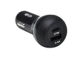 Eaton Tripp Lite U280-C02-39W-1B Dual-Port USB Car Charger with 39W Charging - USB-C (27W) PD 3.0, USB-A (12W), Black