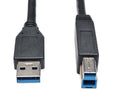 Eaton Tripp Lite U322-003-BK USB 3.2 Gen 1 SuperSpeed Device Cable (A to B M/M) Black, 3 ft. (0.91 m)