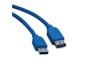 Eaton Tripp Lite U324-006 USB 3.0 SuperSpeed Extension Cable (A M/F), Blue, 6 ft. (1.83 m)