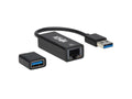 Eaton Tripp Lite U336-000-GB-CA USB-C, USB-A to RJ45 Gigabit Ethernet Network Adapter (2xM/F), USB 3.2 Gen 1, Black