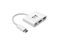 Eaton Tripp Lite U444-06N-HU-C USB-C to HDMI Adapter with USB 3.x (5Gbps) Hub Port and PD Charging, HDCP, White