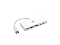 Eaton Tripp Lite U460-002-2AM-C USB-C Multiport Adapter, USB 3.x (5Gbps), USB-A/C Hub Ports, Card Reader and 60W PD Charging, White