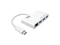 Eaton Tripp Lite U460-003-3AG 3-Port USB 3.x (5Gbps) Hub with LAN Port, USB-C to 3x USB-A Ports and Gigabit Ethernet, White