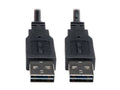 Eaton Tripp Lite UR020-010 Universal Reversible USB 2.0 Cable (Reversible A to Reversible A M/M), 10 ft. (3.05 m)