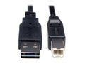 Eaton Tripp Lite UR022-010 Universal Reversible USB 2.0 Cable (Reversible A to B M/M), 10 ft. (3.05 m)