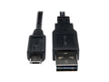Eaton Tripp Lite UR050-006 Universal Reversible USB 2.0 Cable (Reversible A to 5Pin Micro B M/M), 6 ft. (1.83 m)