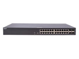 Ruckus ICX8100-24P ICX 8100 Switch, 24x 10/100/1000 ports, 4 x 1G SFP uplink-ports, advanced layer 2, 370W PoE budget, power cord not included