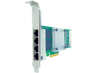 Axiom 10/100/1000Mbs Quad Port RJ45 PCIe x4 NIC Card - AXG95718 - TAA Compliant