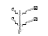 Humanscale X242CTWC M/Flex M2.1 Quad Monitor Arm, Stacked (Two Over Two), 4/Dynamic Links, 24 Post, 100x100mm VESA