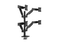 Humanscale X242DSBB M/Flex M2.1 Quad Monitor Arm, Stacked (Two Over Two), Dynamic Links with Slider, 24 Post, 100x100mm VESA
