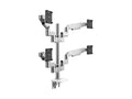 Humanscale X842CTWD M/Flex M8.1 Quad Monitor Arm, Stacked (Two Over Two), 4/Dynamic Links, 24 Post, 100x100mm VESA