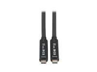 Eaton Tripp Lite U420F-15M USB-C Fiber Active Optical Cable AOC USB 3.2 Gen 2 10Gbps 8K HDR 60W PD Charging M/M Black 15M