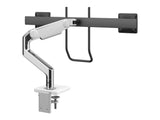 Humanscale M81NTNCWBHD M8.1 Monitor Arm for Dual Monitors, Clamp Mount, Angled and Dynamic Link, Crossbar with Handle, P
