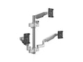 Humanscale X2NM0NBSCTBCTB24X2NM0NASCTBNP M/Flex for M2.1 Monitor Arms, 24IN Post, No Mount, 4IN Straight and Dynamic Links, Dual Bracket for Two Monitors, Silver with Gray Trim
