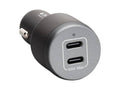 Eaton U280-C02-65W Dual-Port USB Car Charger, 65W Max - 2 USB-C Charging Ports, 65W PD 3.1 and PPS Charging, Black