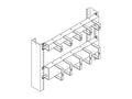 Chatsworth 13075-719 Horizontal Wire Management Panel; 19INW x 3.47INH; Black