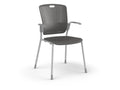 Humanscale C15S15XXXXN Cinto Chair, Fixed Arms, Silver Frame, Gray Seat Pan, Glides