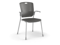 Humanscale C15S15XXXXN Cinto Chair, Fixed Arms, Silver Frame, Gray Seat Pan, Glides