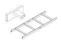 Chatsworth 11252-120 TELCO-Style Cable Runway; 20INW x 1.5INH x 9.71INL; Gray; Cable Capacity - 1578