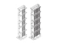 Chatsworth 11453-130 110D Block Mounting Panels; 23INW; Gray; No of Pairs: 3000
