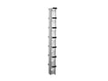 Chatsworth 11729-108 Double-Sided Wide Vertical Cabling Section; 6INW x 9INH x 12.75IND; Gray