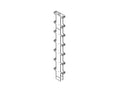 Chatsworth 12096-103 Double-Sided Narrow Vertical Cabling Section; 3.65INW x 7INH x 12.75IND; Gray